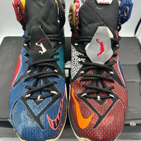 Nike Lebron XII 12 SE WTL What The Lebron James Multicolor Phantom MTLC Cacao 10 - Picture 10 of 14